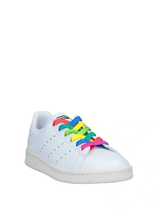 Adidas x Stella McCartney Stan Smith Sneakers Rainbow Laces White Size 9.5 Men - Picture 2 of 16